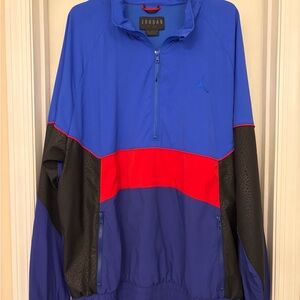 Jordan Men's Blue, Red, and Black Windbreaker